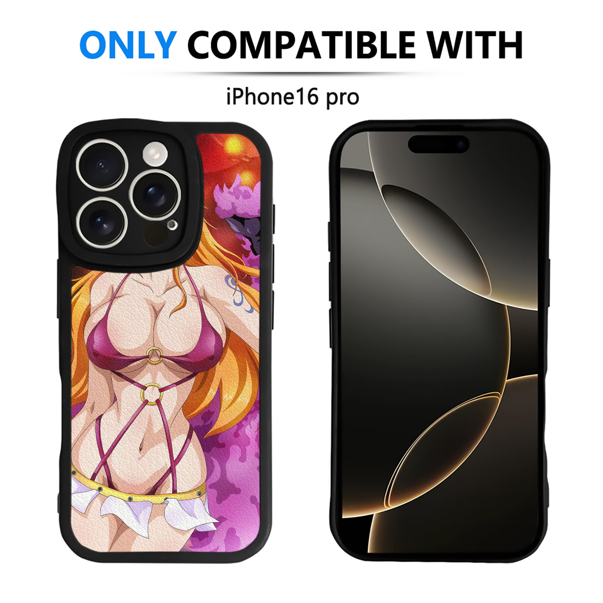 （画像用） ワンピース ONE PIECE 【iPhone 16シリーズ対応】シリコンスマホケース（レザー調） 材質：シリコン